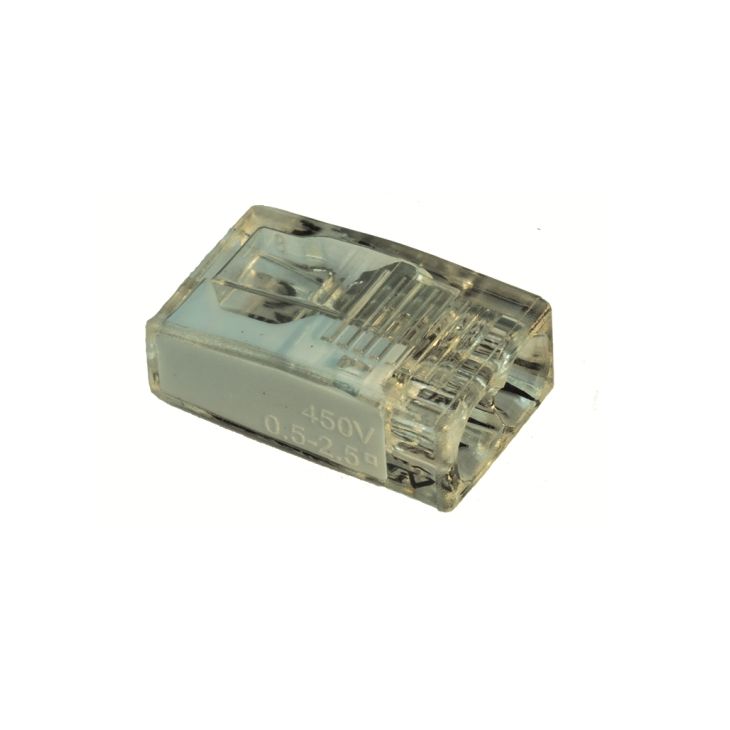 Borne de raccordement rapide Mini 2P 0,5 - 2,5mm² blanc