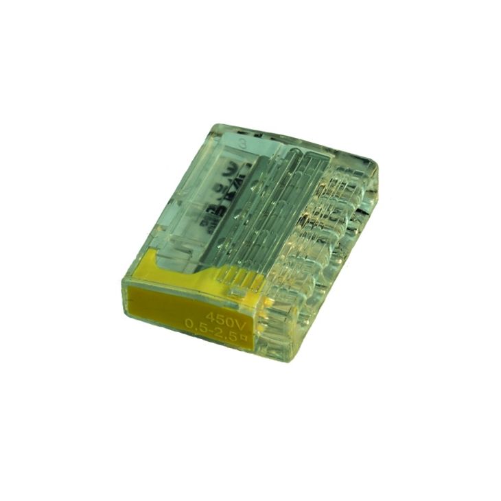 Borne de raccordement rapide Mini 5P 0,5 - 2,5mm² jaune