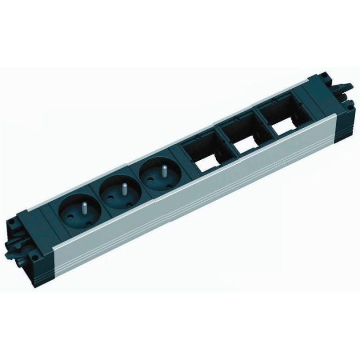 STEP ALU powerstrip 6 modulen (3x UTE 3x Lege mod) GST18i3