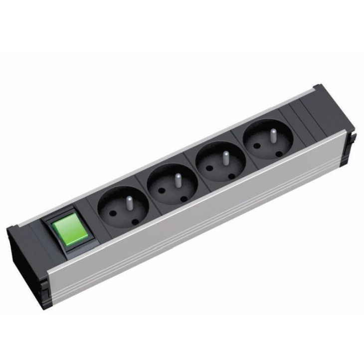 CONI powerstrip 4 modulen (1x Schakelaar  4x UTE) met kabel 0,1m GST18i3