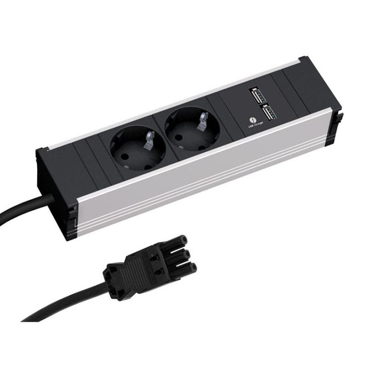 CONI powerstrip 3 modules (2x SCHUKO + 1x USB CHARGER A/A) + 0,1m GST18