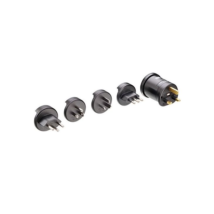 Travel adaptor black 1xSchuko-914,672