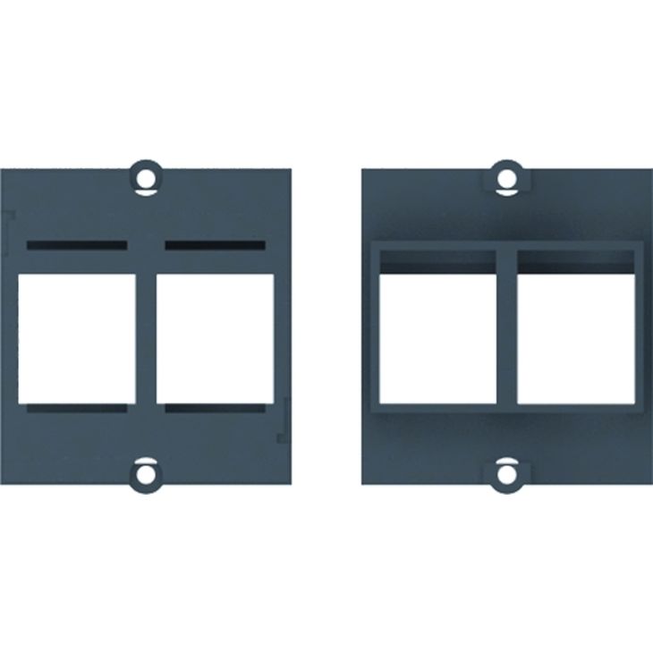 Module 2x Keystone (Leeg voor 2x Data) zwart