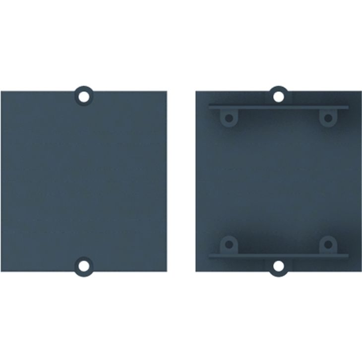Module 1x Blind zwart met schroefkronen