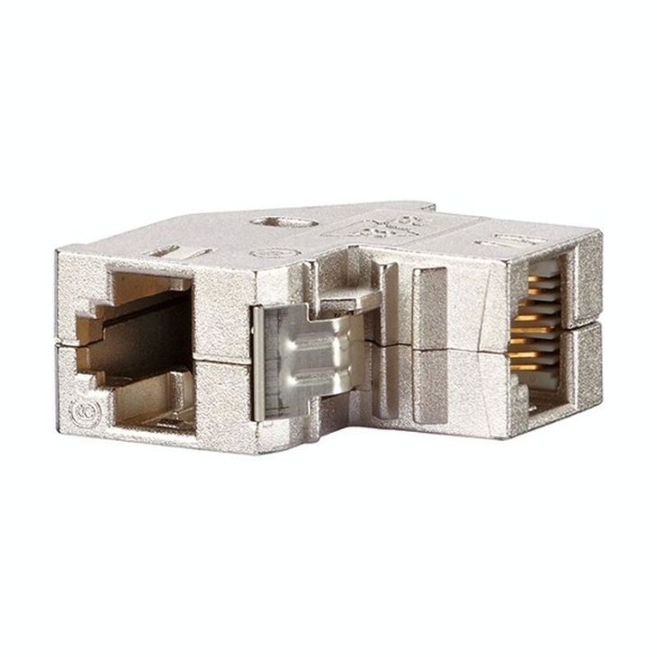 COUPLER CAT6 RJ45/RJ45 90° Keystone