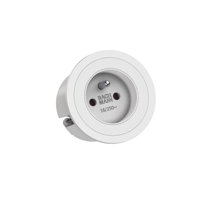 Kantoor elektrificatie en kabelmanagement - Bachmann - PIX (1x UTE) Wit met sierring wit + 0,2m kabel met GST18 - 926.302
