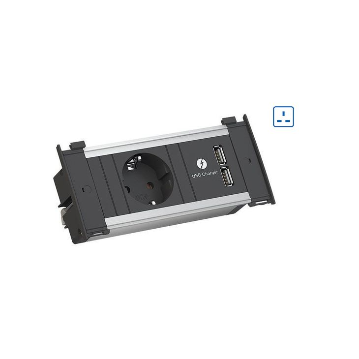 KAPSA X-Small powerstrip 2 modulen (1x UTE 1x USB Charger) GST18i3