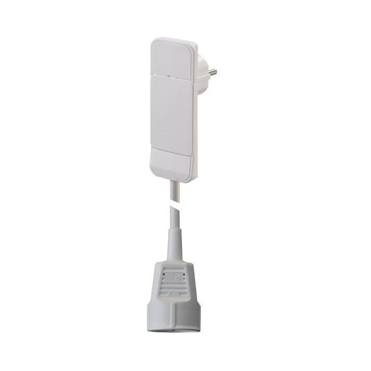 SMART PLUG stekker UTE compatibel (SHUKO) met kabel 1,5m H05VV-F 3G1,5mm² en koppelstekker wit