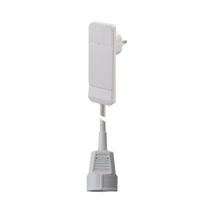 SMART PLUG stekker UTE compatibel (SHUKO) met kabel 1,5m H05VV-F 3G1,5mm² en koppelstekker wit