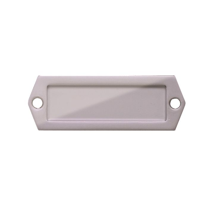 RÄHMCHEN 500-2 EV1 Geanodiseerd zilveren etiketdrager, buitenafm.: 20 x 58 mm