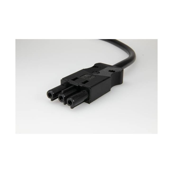 AC166 ALCGB Cordon connexion femelle, 3-pôles, 2,5mm², 100cm. noir, sans halogène, Dca