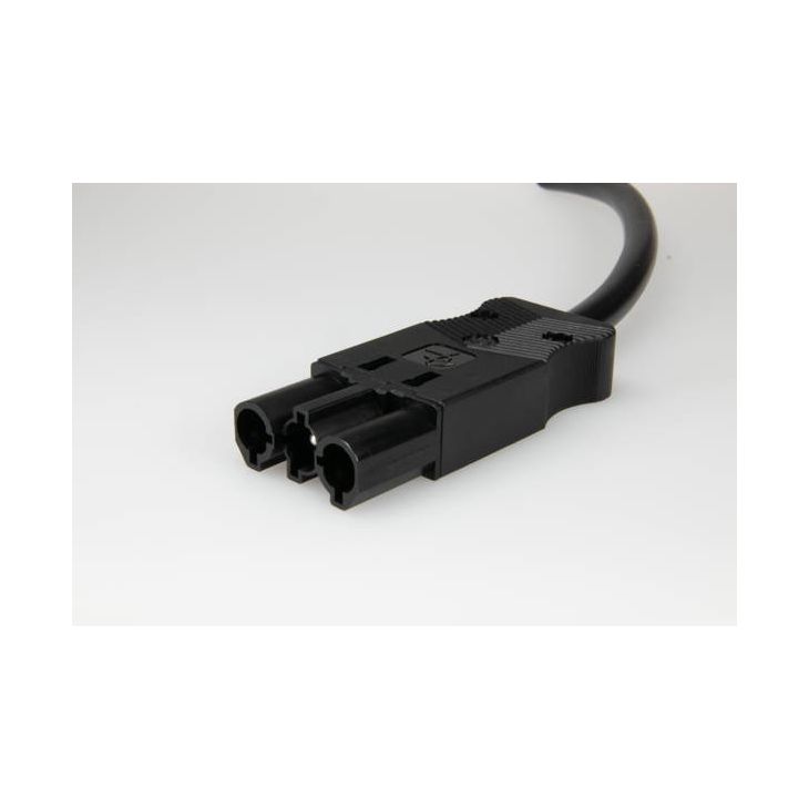 AC166 ALCGS Cordon de connexion mâle, 3-pôles, 2,5mm², 100cm. noir, sans halogène, Dca