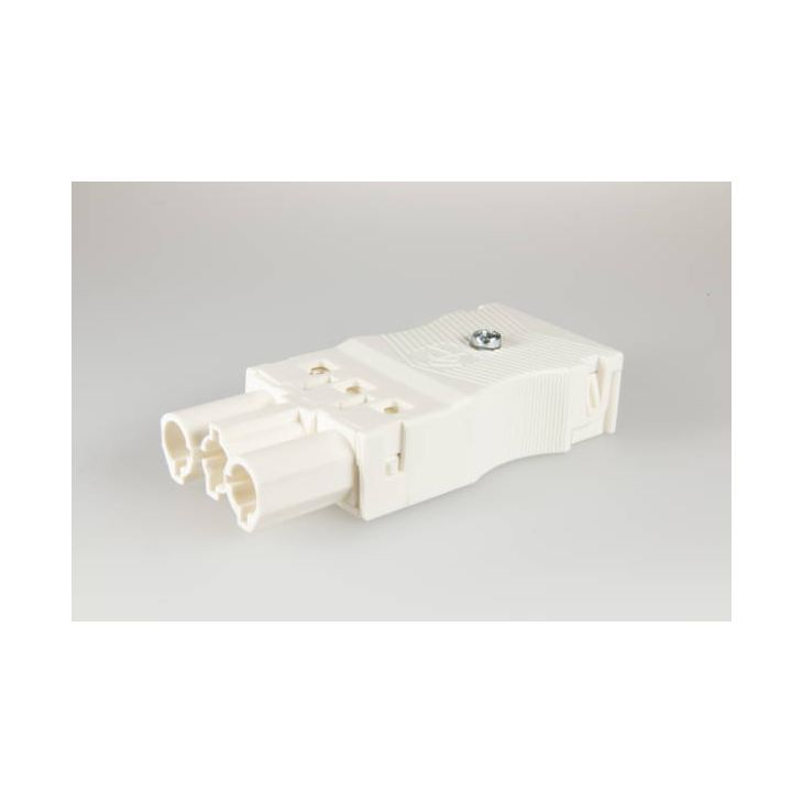 Kantoor elektrificatie en kabelmanagement - Adels - AC166 GSTPF Stekker, 3-polig, wit - AD162553