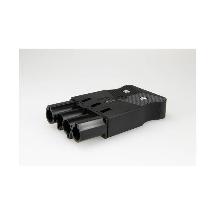 Kantoor elektrificatie en kabelmanagement - Adels - AC166 GSTF Stekker vlak, 4-polig, 2,5 mm², zwart - AD162664