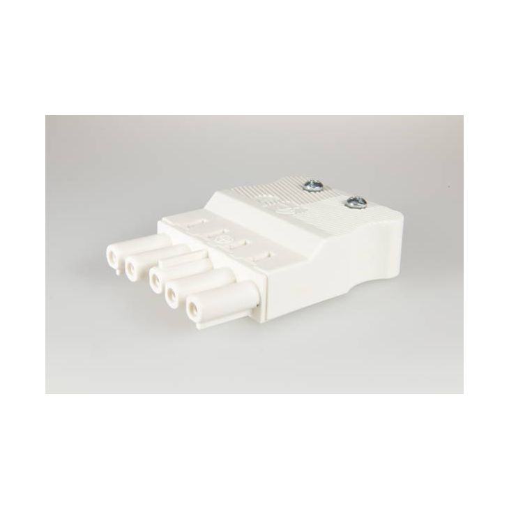 AC166 GBUF fiche femelle plat, 5-pôles, 1,5 mm², , blanc