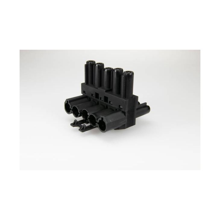 AC166 GVT 3 Splitter, 5-polig, 1 in 2 uit, zwart