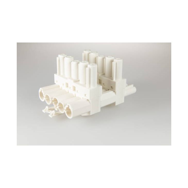 AC166 GVT 4 splitter, 5-pôles, 1 in 3 out, blanc