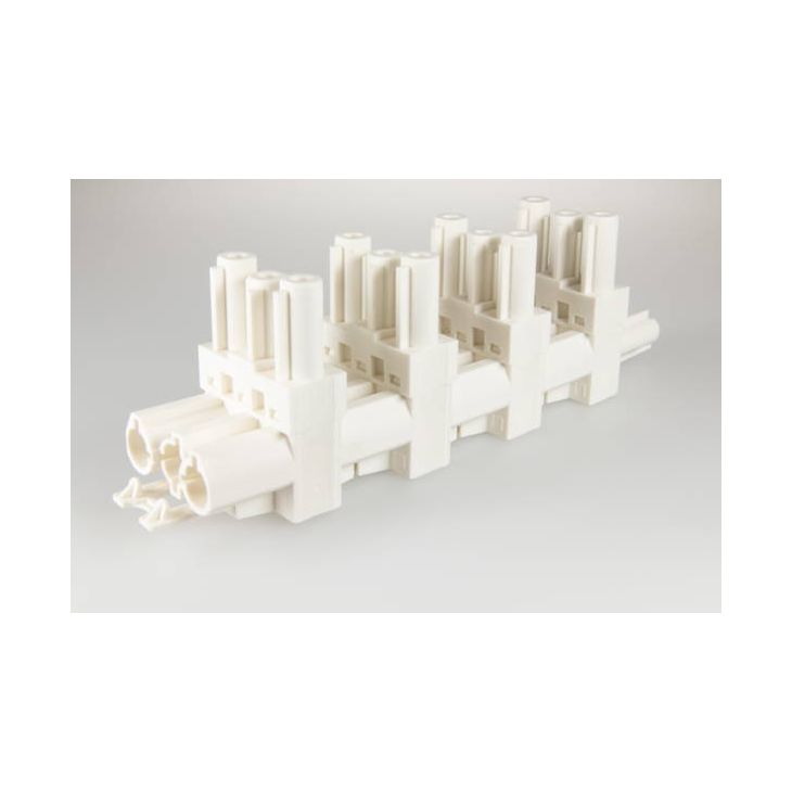 AC166 GVT 6 splitter, 3-pôles, 1 in 5 out, blanc