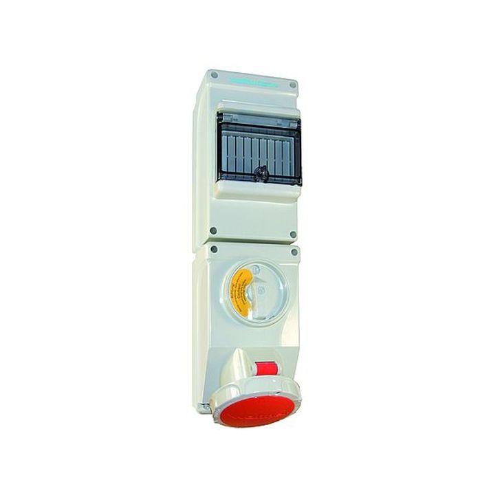 Wandsteckdose 32A 4P 400V 6h IP67