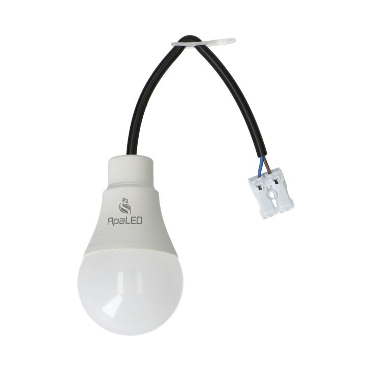 Socket chantier LED 9W 2700K avec câblede connexion de 150 mm et pince à fiche