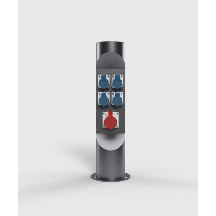 Colonne d'énergie ES323 - 5 modules (4x CEE 3/16A + 1x CEE 5/16A 400V), DB701