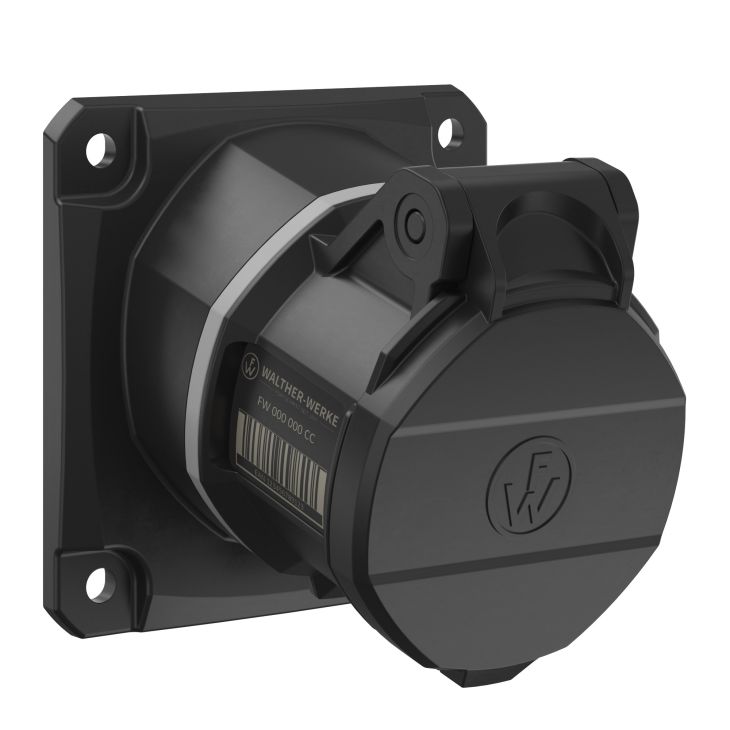 NEO Prise murale coudée 16A 4P 12h IP54 1000V avec pince à ressort