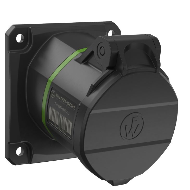NEO Prise encastrée inclinée 16A 5P 2h IP54 >50 500V avec cages à  ressort