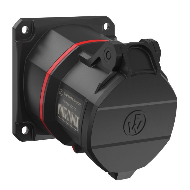 NEO Prise murale coudée 32A 3P 9h IP54 400-440V avec pince à ressort