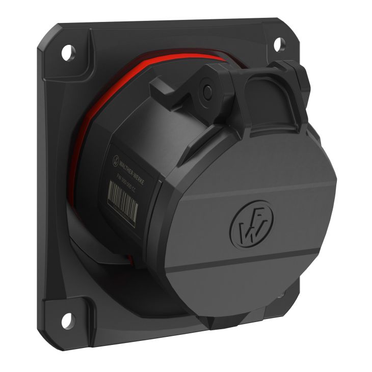 NEO Prise murale coudée 32A 3P 9h IP54 400-440V avec pince à ressort