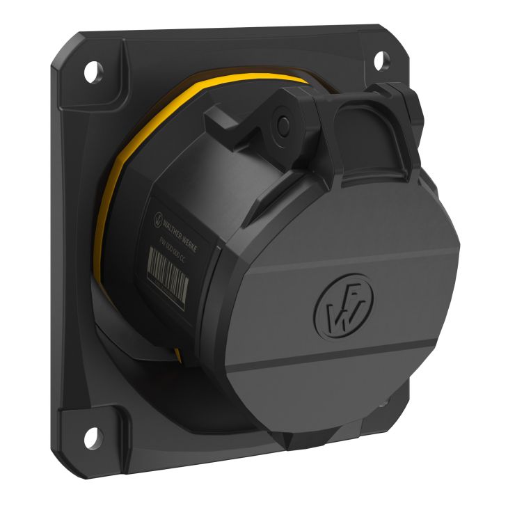 NEO Opbouwstopcontact Schuin 32A 4P 4h IP54 130V met veerklem