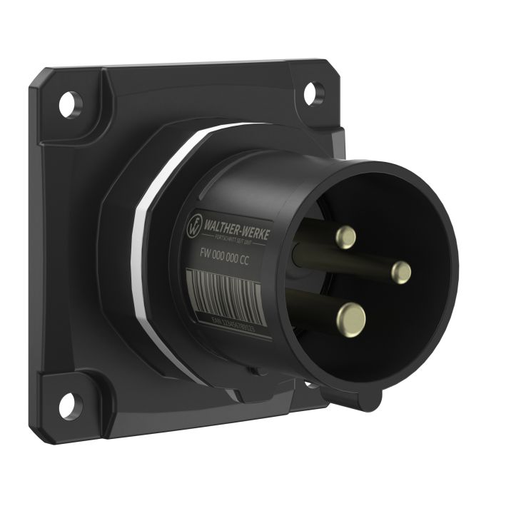NEO Socle connecteur mural Droit 16A 3P 5h IP54 1000V avec connexion à vis