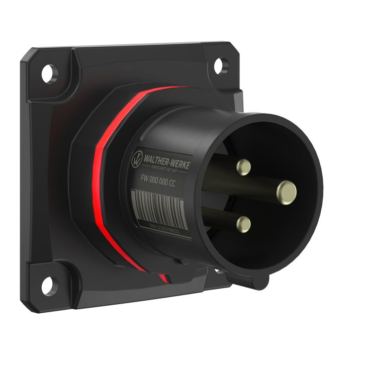 NEO Socle connecteur mural Droit 16A 3P 9h IP54 400-440V avec connexion à vis