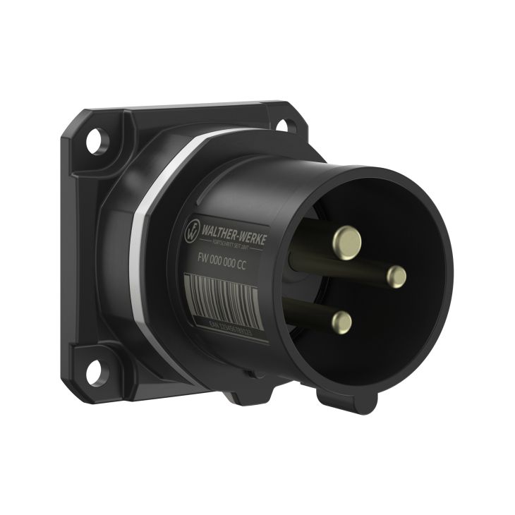 NEO Socle connecteur mural Droit 16A 3P 1h IP54 1000V avec connexion à vis