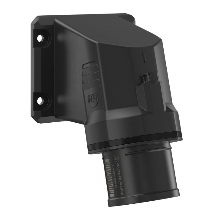 NEO Socle connecteur mural Incliné 16A 4P 5h IP54 500V avec pince à ressort