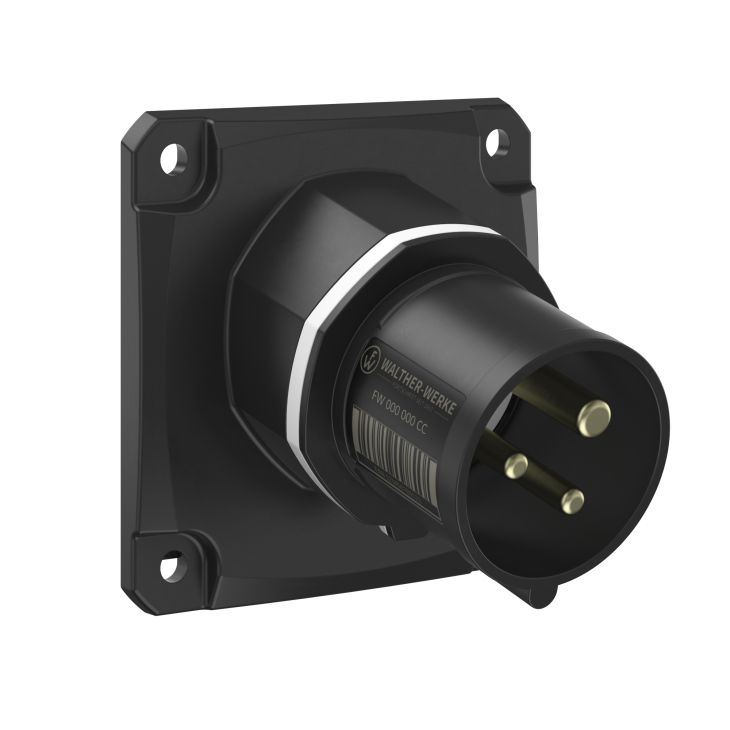 NEO Socle connecteur mural Incliné 16A 3P 11h IP54 1000V avec connexion à vis