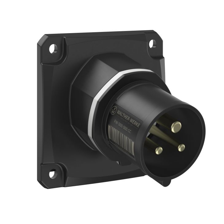 NEO Socle connecteur mural Incliné 16A 3P 12h IP54 1000V avec connexion à vis