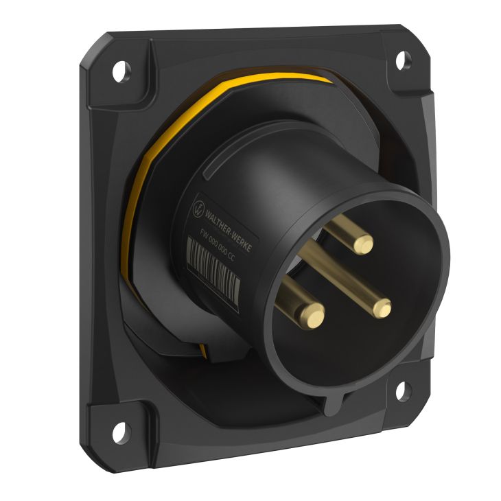 NEO Toestelstekker Schuin 32A 3P 4h IP54 130V met veerklem