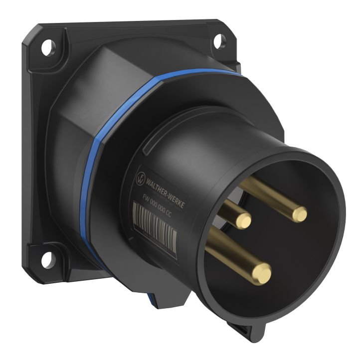 NEO Socle connecteur mural Incliné 32A 3P 6h IP54 230V avec connexion à vis
