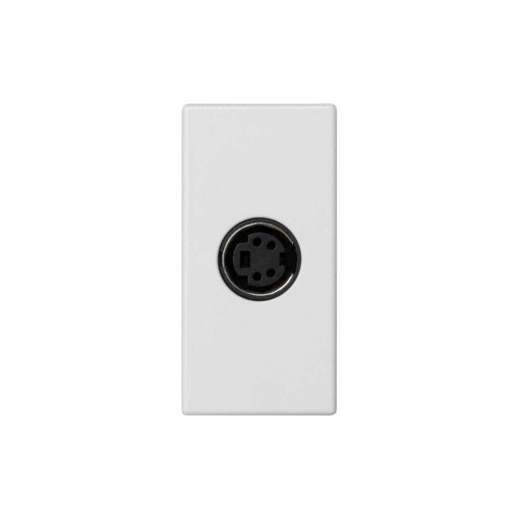 K45 Plaque 1/2 mécanisme avec 1 connecteur S-Vidéo femelle -