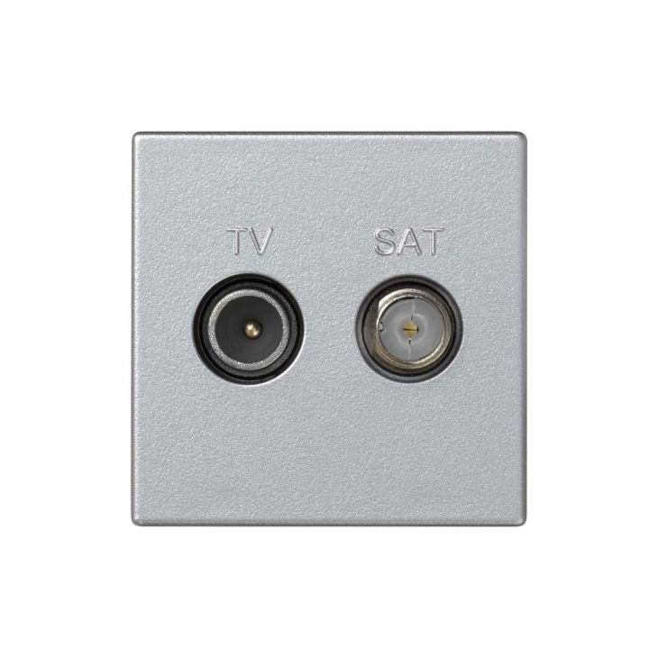 K45 Plaque avec prise TV unique, connecteurs IEC mâle avec SAT