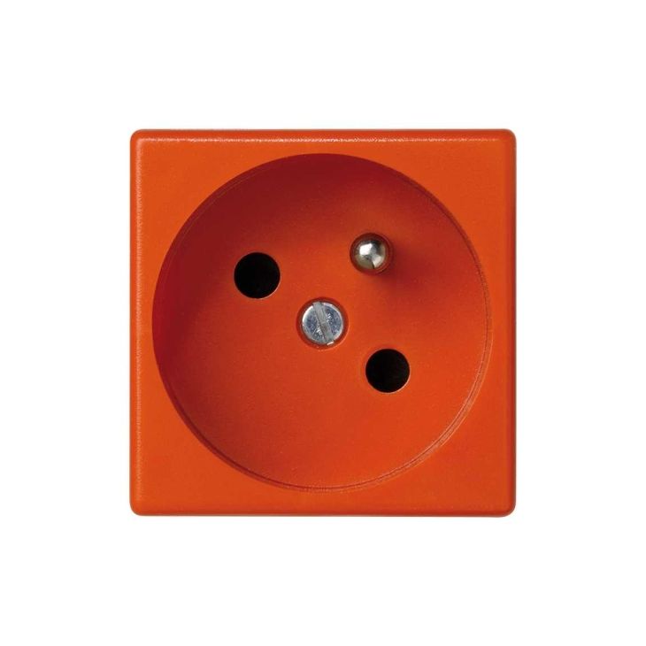 K45 Stopcontact 2P+A met veerklemmen oranje