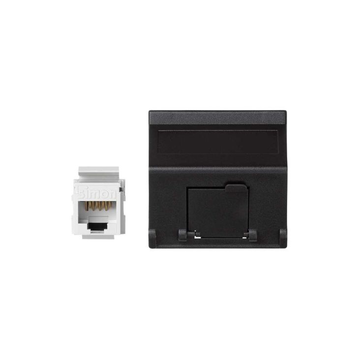 K45 Plaque VDM Incliné avec volet 1 x RJ 45 Cat. 6 UTP - Gri