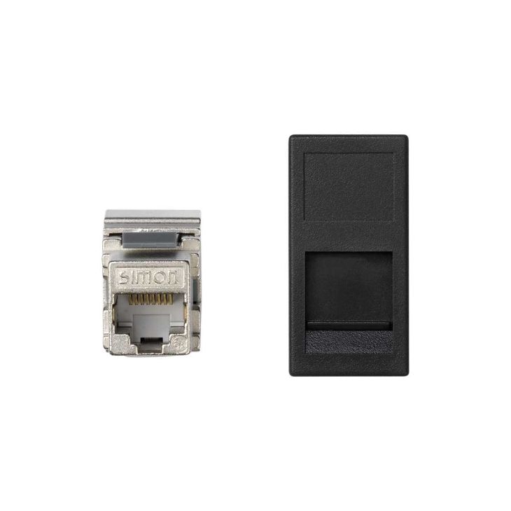 K45 Plaque VDM plate avec volet 1 x RJ 45Cat. 5e FTP - Gris