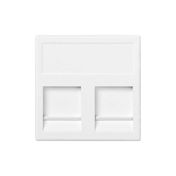 K45 Plaque VDM plate avec volet 2 x RJ 45 INFRA avec Â® - Blanc ne