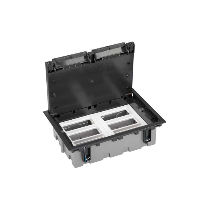 K45 Boîtier de sol 12x K45 profondeur 90mm - Gris graphite