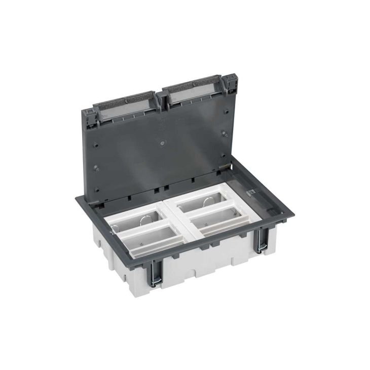 K45 vloerdoos 12xK45 90mm diep - grijs