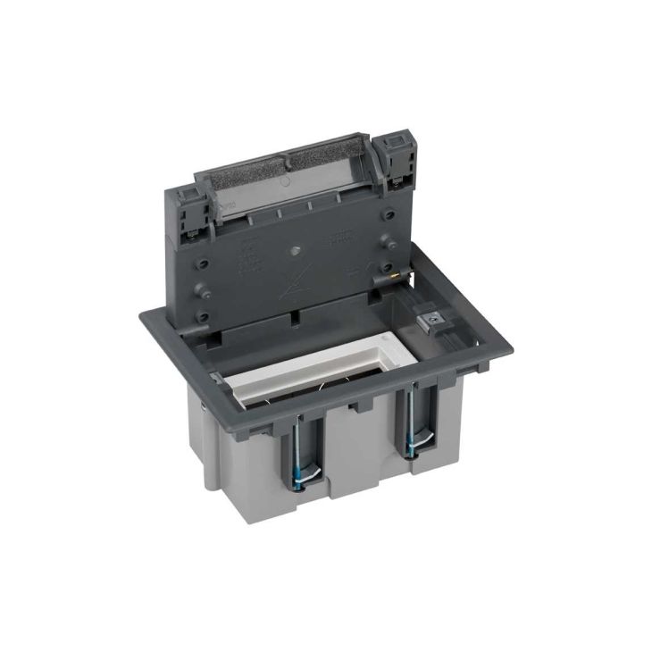 K45 Boîtier de sol 2x K45 profondeur 90mm - Gris