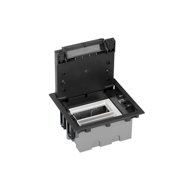 K45 vloerdoos 4xK45 70mm diep - grafietgrijs