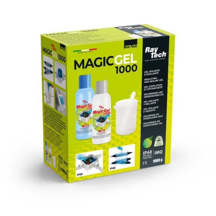 Magic Gel 1L in fles IP68/IMQ (2 flessen van 500ml, 1 maatbeker, 1 menglepel)