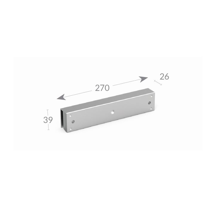 "U" support voor installatie op Glas deurs voor serie MINI Magnet ME400/410/420